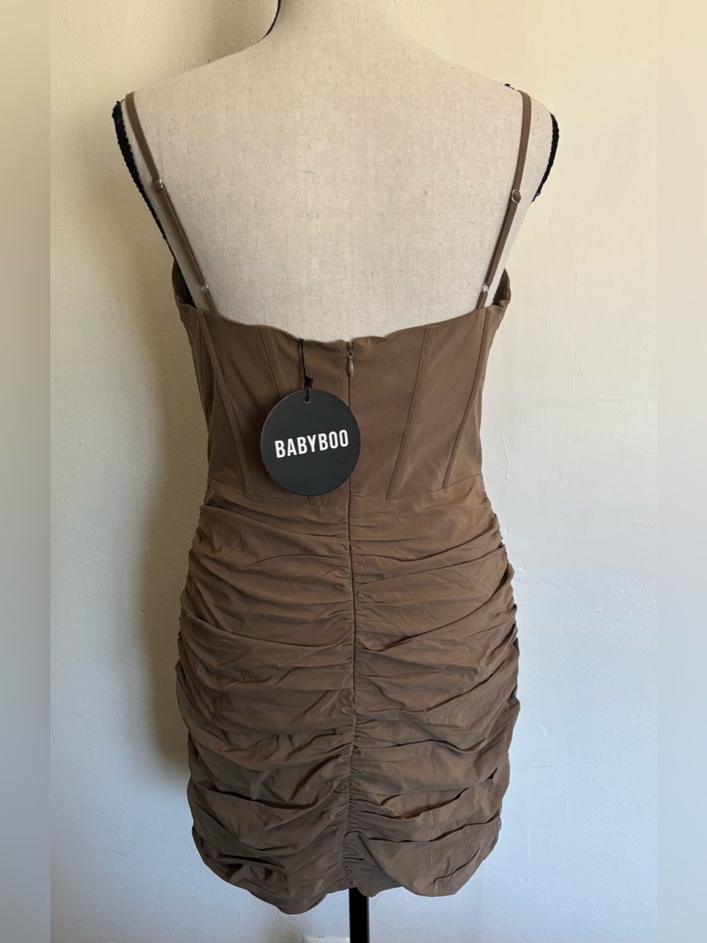 Babyboo Nyla Corset Mini Dress Mocha - Picture 3 of 10